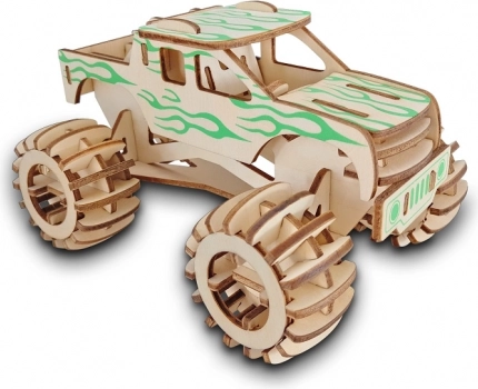 Drevené 3D Puzzle Monster Truck