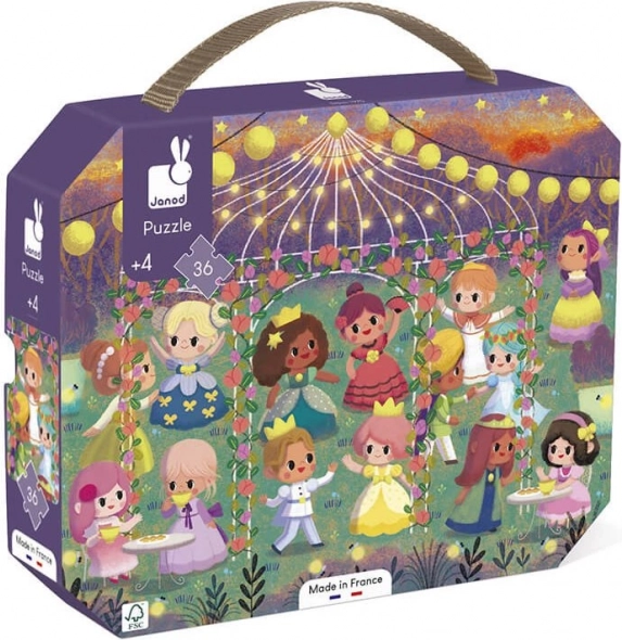 Puzzle v kufríku Princezné 36 dielikov