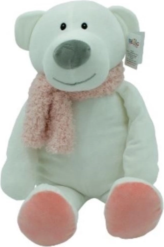 Maskot medveď Kamil ružové doplnky 35 cm