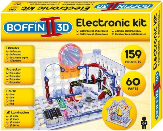 Boffin II 3D elektronická stavebnica s 3D efektmi a projektorom
