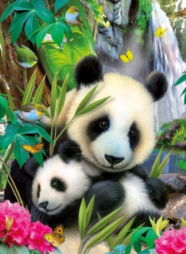Ravensburger puzzle Lovely Panda 300 dielikov