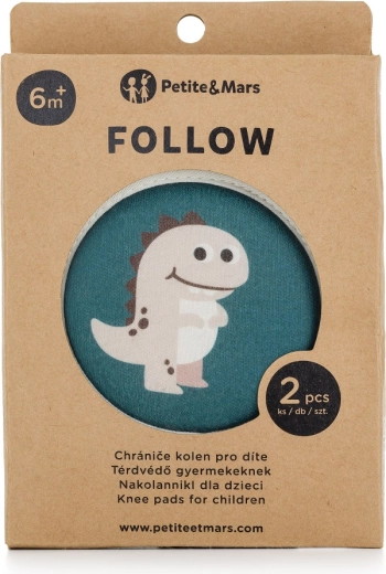 Petite&Mars elastické chrániče kolien na lezenie Follow Misty Green