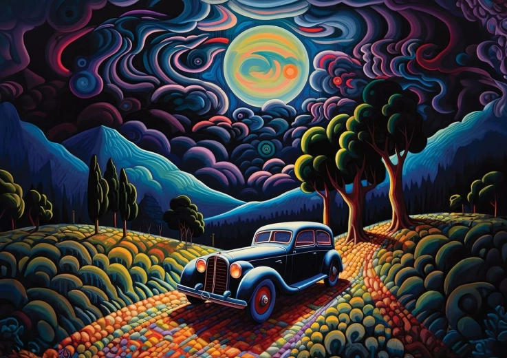 Puzzle Noc v Transylvánii 1000 dielikov