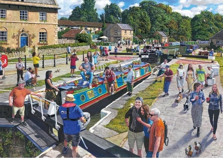 Puzzle vodné toky vo Wiltshire 1000 dielikov