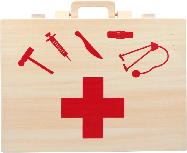 Štýlový drevený kufrík na cesty