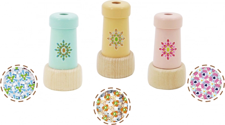 Kaleidoskop drevený farebný