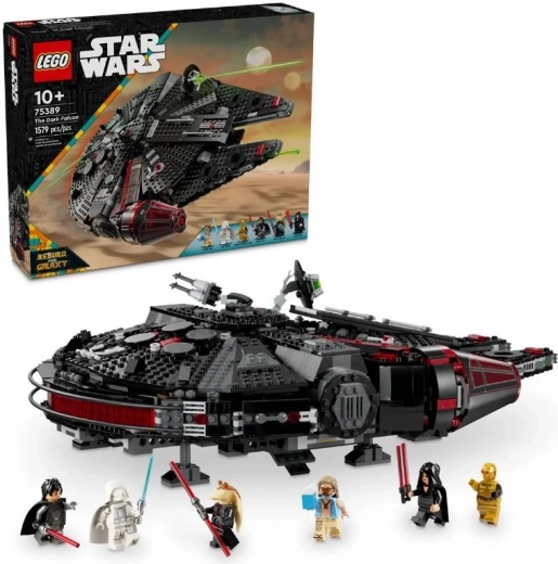 lego star wars Temný sokol Millennium 75389 stavebnica vesmírnej lode