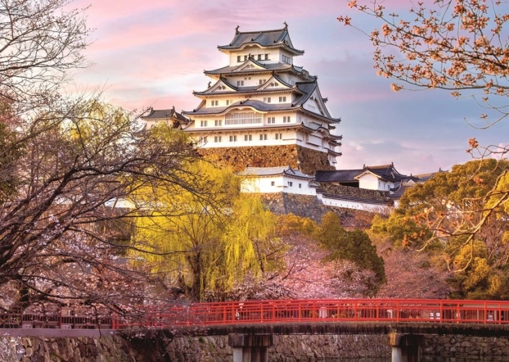 Puzzle Impozantné hrady a zámky: Himeidži, Japonsko