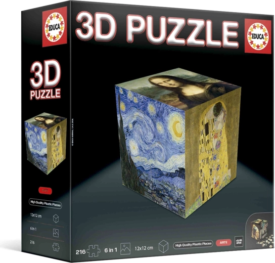 3D puzzle kocka Umenie 216 dielikov EDUCA