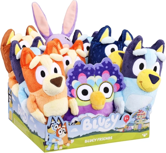 Bluey plyšová figúrka 18–23 cm (vystavenie CDU) - 1 kus