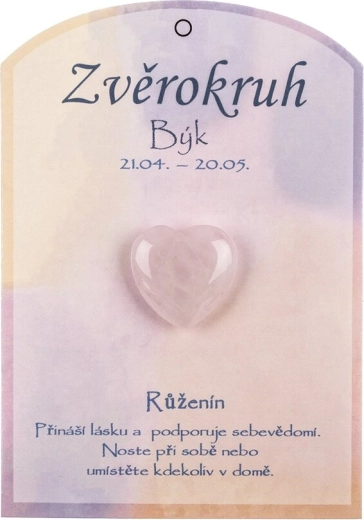 Ruženínové srdce pre znamenie Býk