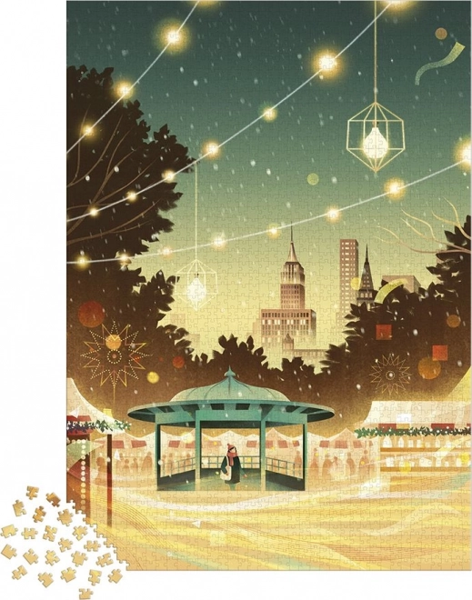 Puzzle JANOD New York Bustle, 2000 dielikov