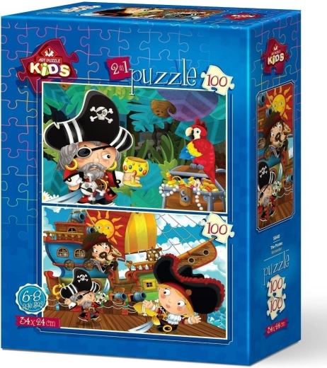Puzzle piráti 2×100 dielikov