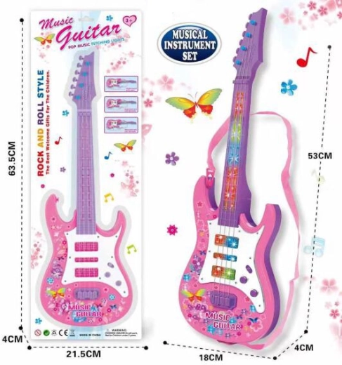 Detská gitara 53 cm so svetlom a zvukom
