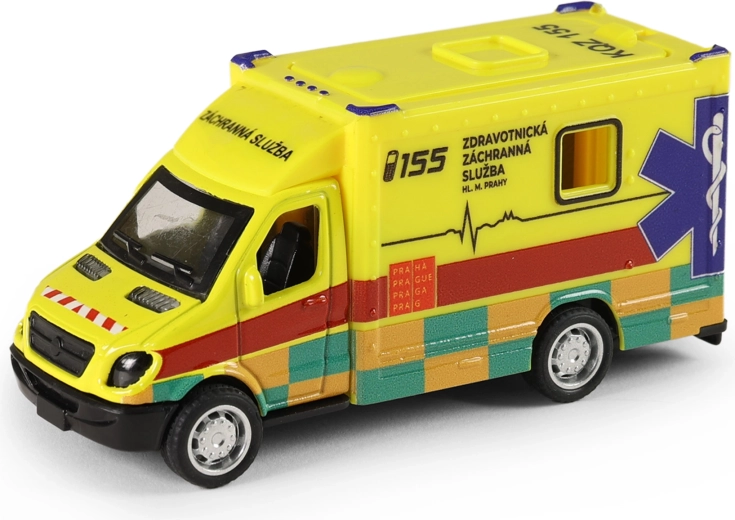 Sanitka Zdravotnej záchrannej služby hl. m. Prahy 10 cm