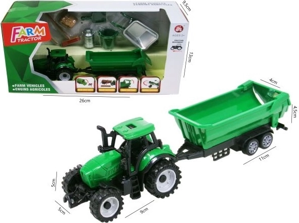 Traktor s prívesom a doplnkami