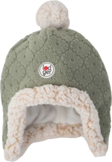 Lodger flísová čiapka Hatter folklore fleece elm (6–12 mesiacov)