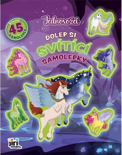 Dolep si svietiace samolepky Jednorožce