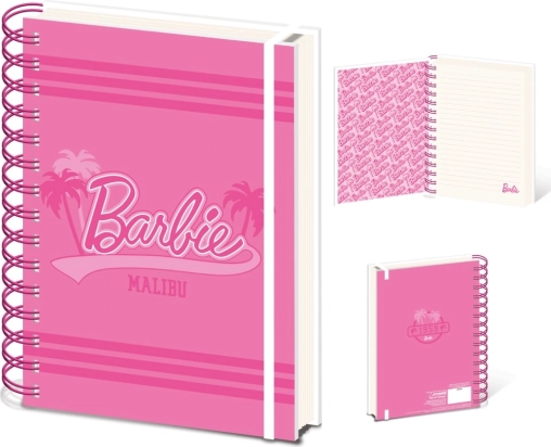 Krúžkový blok A5 BARBIE (Malibu) – linajkovaný
