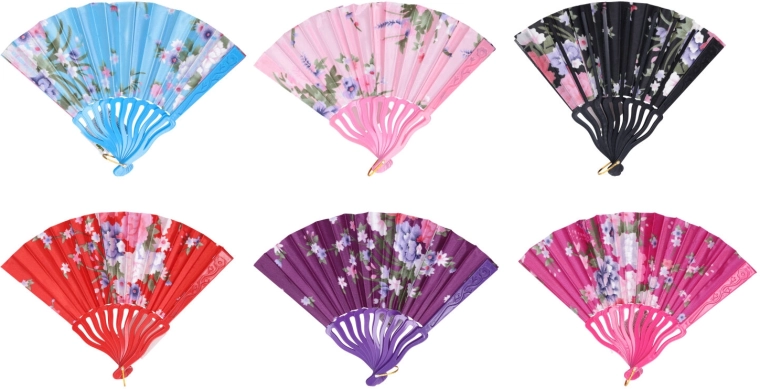 Skladací vejár 23 cm – mix farieb