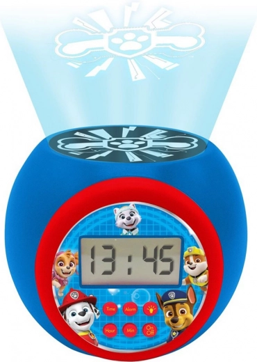 Digitálny projektorový budík pre deti s motívom Labková patrola