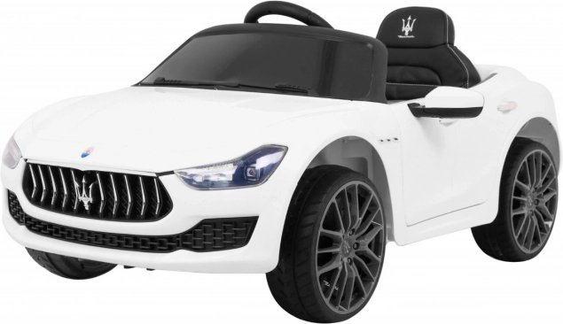Elektrické autíčko Maserati Ghibli pre deti s diaľkovým ovládaním – Biela