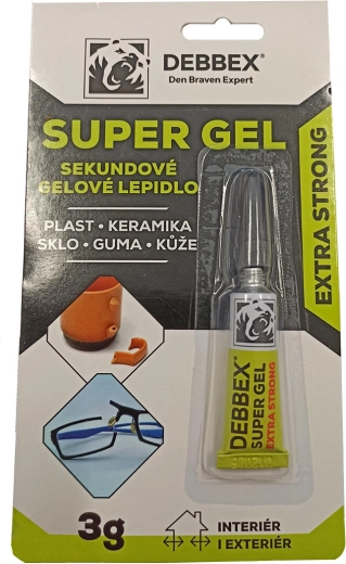 Sekundové gélové lepidlo DEBBEX Super Gel 3 g