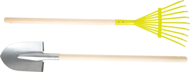 Praktické nástroje s drevenými rukoväťami