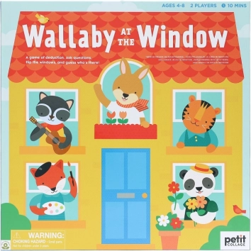 Detská deduktívna hra Wallaby pri okne od Petit Collage