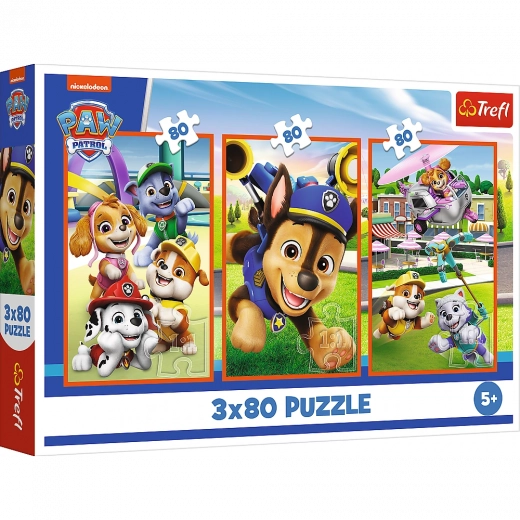 Puzzle 3x80 Psia Hliadka Paw Patrol