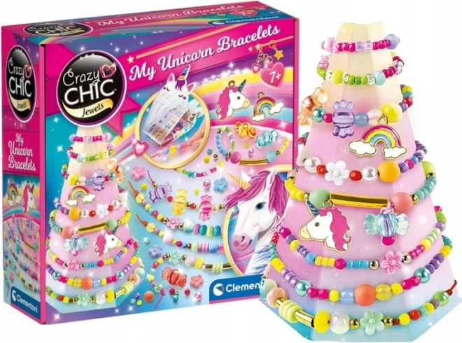 CLEMENTONI Crazy Chic šperky: náramky s jednorožcami