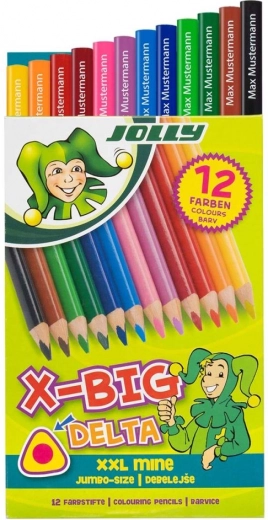 Veľké trojuholníkové pastelky X-Big Delta 12 farieb
