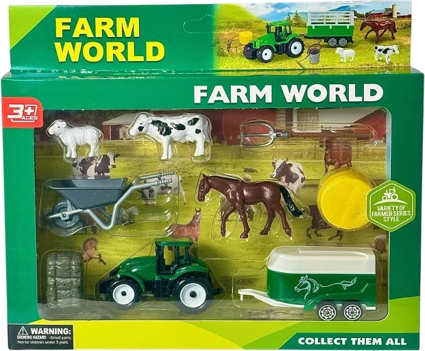 Farmárska sada so zvieratkami a figúrkou