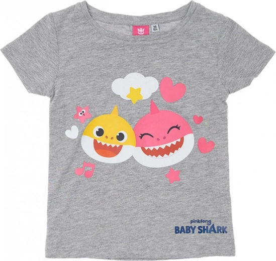 Detské tričko Baby Shark sivé