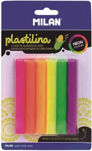 Neónová plastelína 6 ks