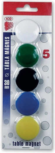 Magnety 30 mm, 5 ks – farebný mix