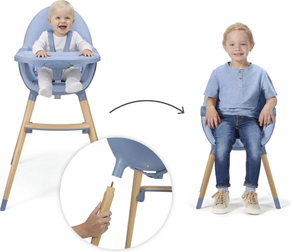 2v1: vysoká stolička aj nízka stolička počas chvíľky