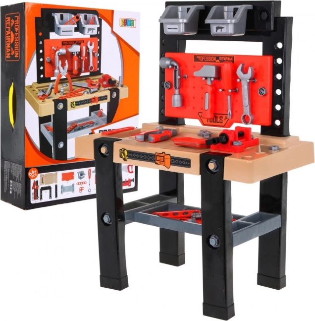 Detský pracovný ponk 64 dielov s náradím a doplnkami