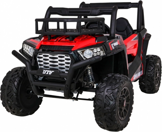 d detské elektrické buggy UTV 24 V s diaľkovým ovládaním, EVA kolesami a LED osvetlením – červené