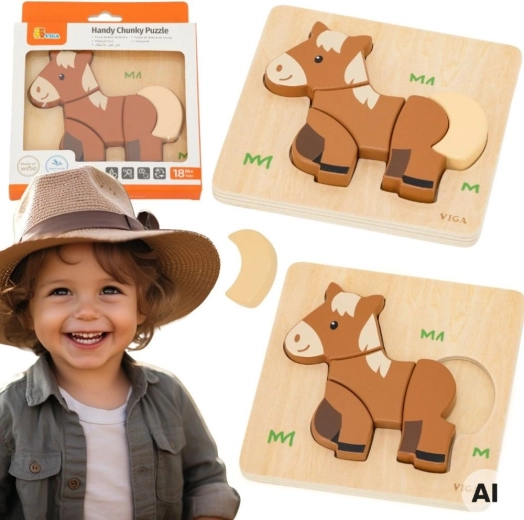 Drevené puzzle Viga Môj kamarát kôň