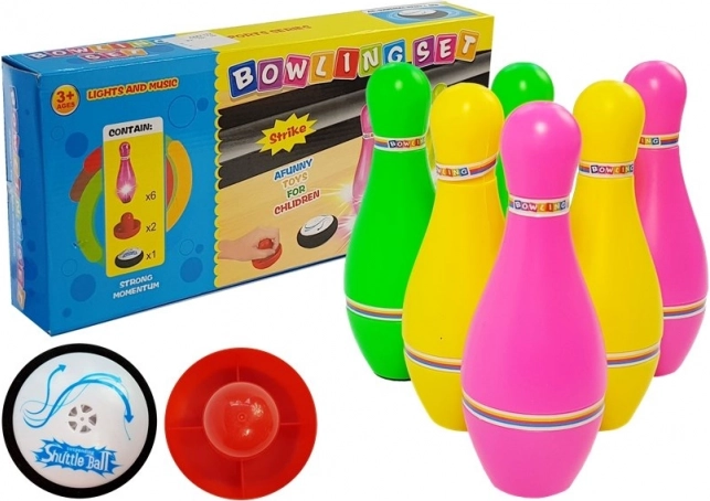 Farebná sada na bowling so svetelnými efektmi