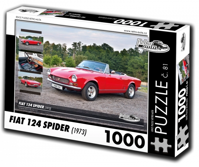 Puzzle Retro-autá Fiat 124 Spider (1973) – 1000 dielikov