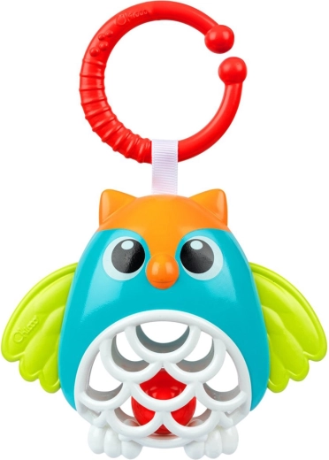 Chicco závesná hrkálková sova s C krúžkom, 3m+