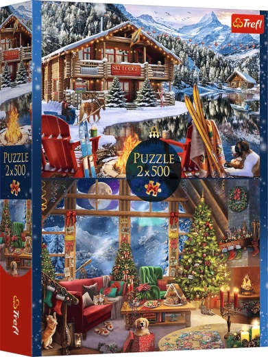 Trefl puzzle Vianoce v horách 2×500 dielikov