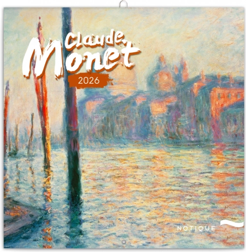 Poznámkový kalendár Claude Monet 2026, 30 x 30 cm