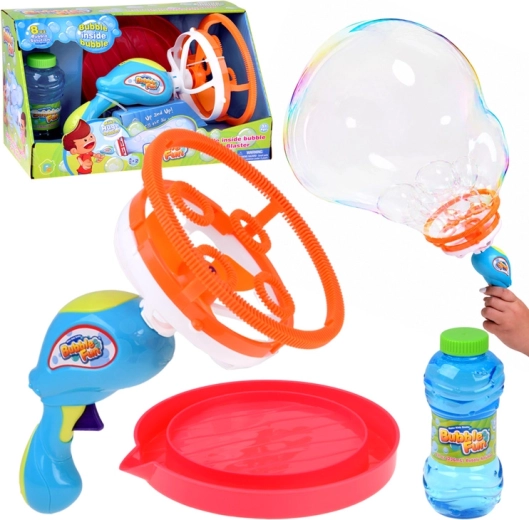 Bublinková pištoľ Bubble Fun „bublina v bubline“ s roztokom 236 ml - 1 kus