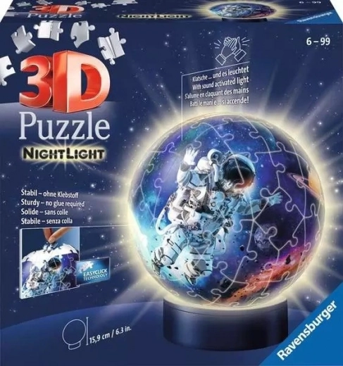 RAVENSBURGER Svietiaci puzzleball Astronaut 72 dielikov