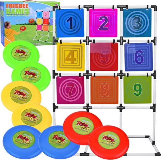 Zručnostná hra - hádzanie na terč s frisbee, set pre deti