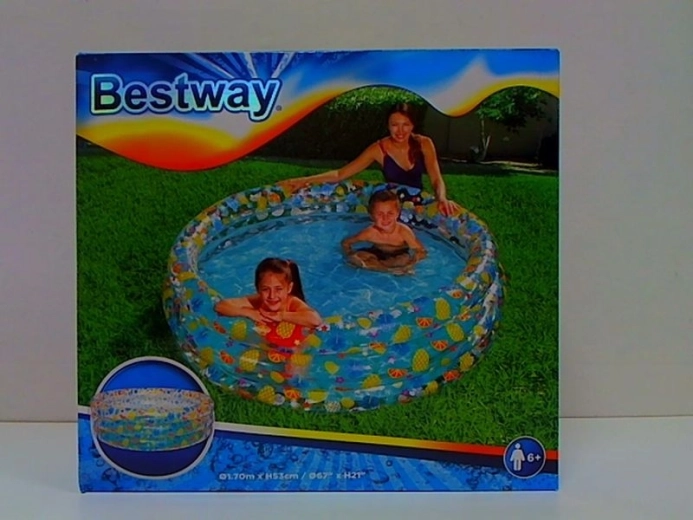 Bestway detský nafukovací bazénik s tropickým motívom, 3 komory