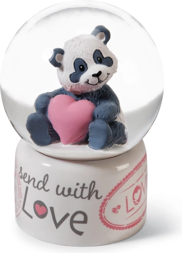 Roztomilá panda Love s ružovým srdcom